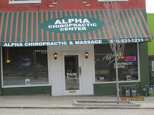 Front door to Alpha Chiropractic 1807 W. 39th St.